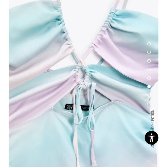 Zara ombre color the  dye purple blue dress - Picture 4 of 9